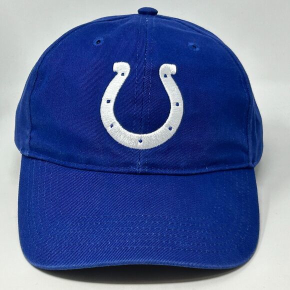 Indianapolis Colts Hat Cap Strapback Blue NFL Team Apparel Football 6 Panel - Picture 9 of 9